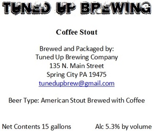 Tuned Up Brewing Coffee Stout