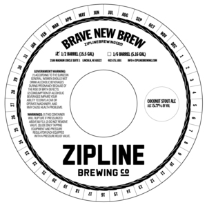 Zipline Brewing Co. Coconut Stout June 2017