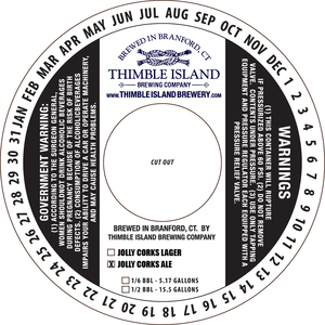 Thimble Island Brewing Company Jolly Corks Ale June 2017