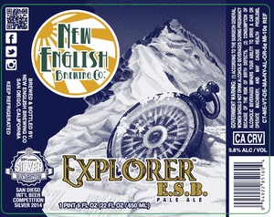 New English Brewing Company Explorer Esb June 2017