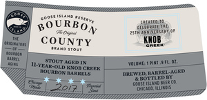 Goose Island Reserve Bourbon County Brand Stout June 2017