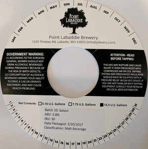 Point Labaddie Brewery Batch 10: Saison