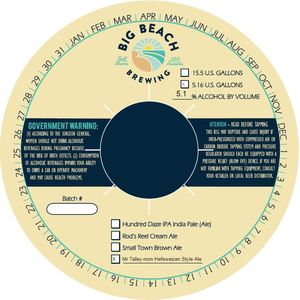 Big Beach Brewing Company Mr Tally-mon Hefeweizen Style Ale June 2017