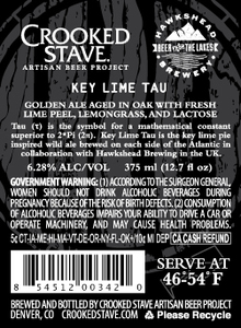 Crooked Stave Artisan Beer Project Key Lime Tau