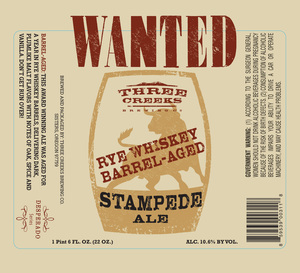 Rye Whiskey Barrel Aged Stampede Ale June 2017