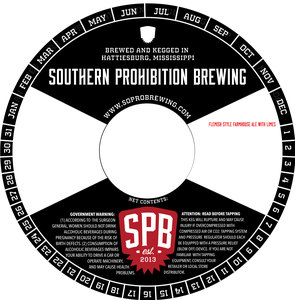Southern Prohibition Brewing Flemish Farmhouse Ale With Lime