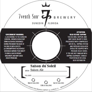 7venth Sun Brewery Saison Du Soleil June 2017