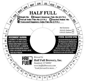 Half Full Transcend Hoppiness India Pale Ale June 2017