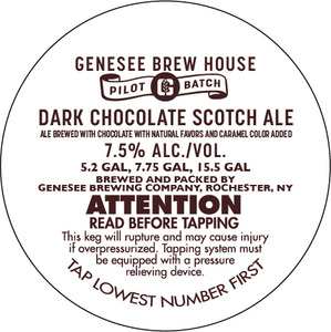 Genesee Brew House Dark Chocolate Scotch Ale June 2017
