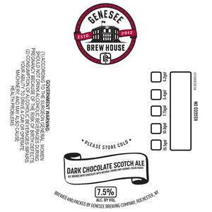 Genesee Brew House Dark Chocolate Scotch Ale