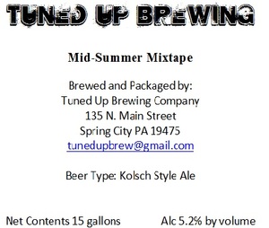 Tuned Up Brewing Mid-summer Mix Tape