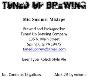 Tuned Up Brewing Mid-summer Mix Tape