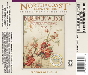 North Coast Cranberry Quince Berliner We 