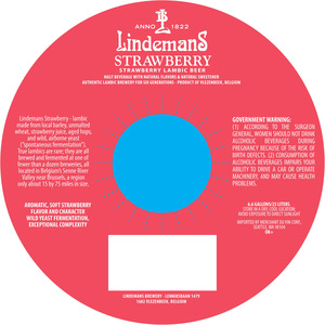 Lindemans Strawberry Lambic June 2017