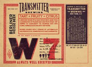 Transmitter Brewing W7 Weisse July 2017