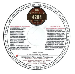 Main Street Brewing Co 4204 Baltic Porter