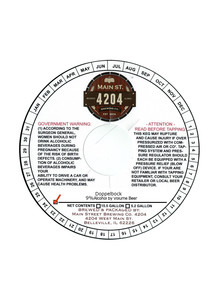 Main Street Brewing Co 4204 Dopplebock June 2017