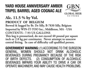 Yard House Anniversary Amber Tripel Ale 