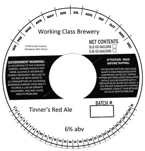 Working Class Brewery Tinner's Red Ale