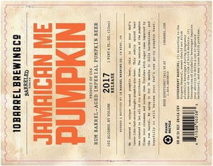 10 Barrel Brewing Co. Jamaican Me Pumpkin June 2017