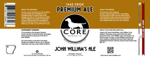Core Brewing Company John William's Ale