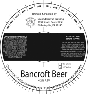 Bancroft Beer Second District Brewing June 2017