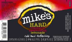 Mike's Hard Cranberry Passionfruit Lemonade June 2017