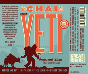 Great Divide Brewing Co. Chai Yeti