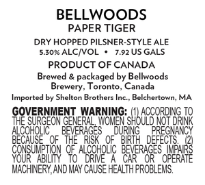 Bellwoods Brewery Paper Tiger