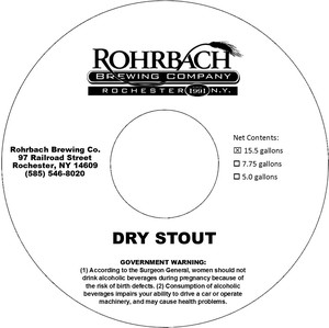 Rohrbach Dry Stout June 2017