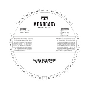 Monocacy Brewing Co Saison Du Franchot Saison Style Ale