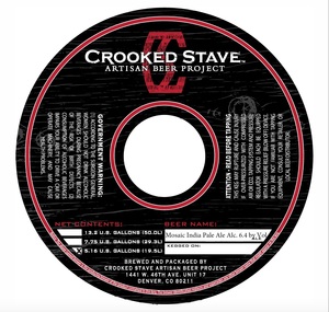 Crooked Stave Artisan Beer Project Mosaic India Pale Ale