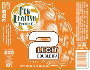 New English Brewing Company 2 Legit Double IPA June 2017