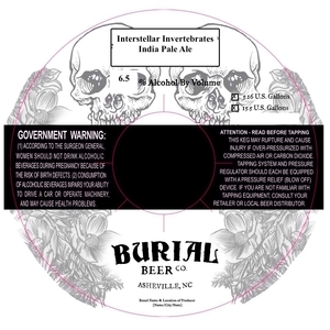 Burial Beer Co. Interstellar Invertebrates June 2017
