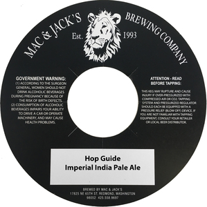 Mac And Jack's Brewing Company Hop Guide Imperial