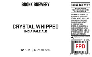 The Bronx Brewery Crystal Whipped June 2017