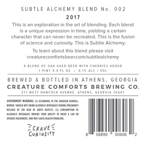 Subtle Alchemy Blend No. 002 Beer Aged In Barrels With Cherries Added