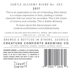 Subtle Alchemy Blend No. 003 With Apricots, Orange Zest, Lemon Zest June 2017