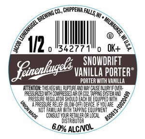 Leinenkugel's Snow Drift Vanilla Porter June 2017
