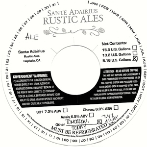 Sante Adairius Rustic Ales Tomorrow, Today