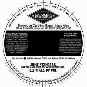 June Princess Barrel Aged Sour Ale With Nectarines