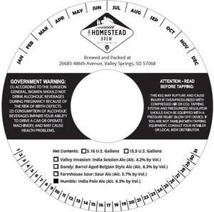 A Homestead Brew Humble India Pale Ale