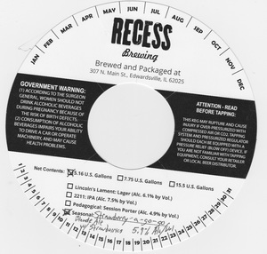 Recess Brewing Strawberry-a-go-go