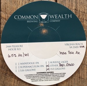 Commonwealth Brewing Co Papi Chulo