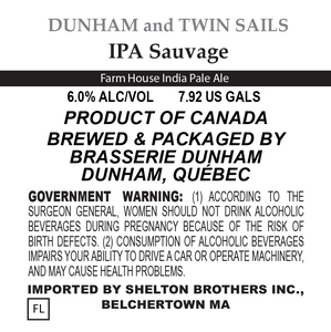 Brasserie Dunham IPA Sauvage