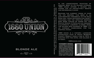 1880 Union Blonde Ale July 2017