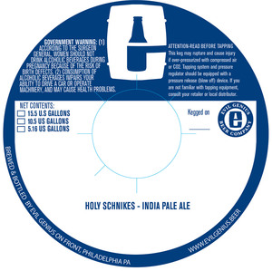 Evil Genius Beer Company Holy Schnikes