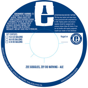 Evil Genius Beer Company Zee Goggles Zey Do Nathing