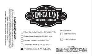 Seneca Lake Brewing Company Fust Dubbel Ale June 2017