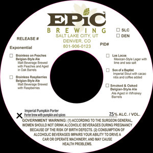 Epic Brewing Imperial Pumpkin Porter